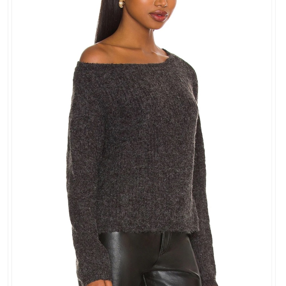 TULAROSA  off shoulder Tegan sweater /gray black/M